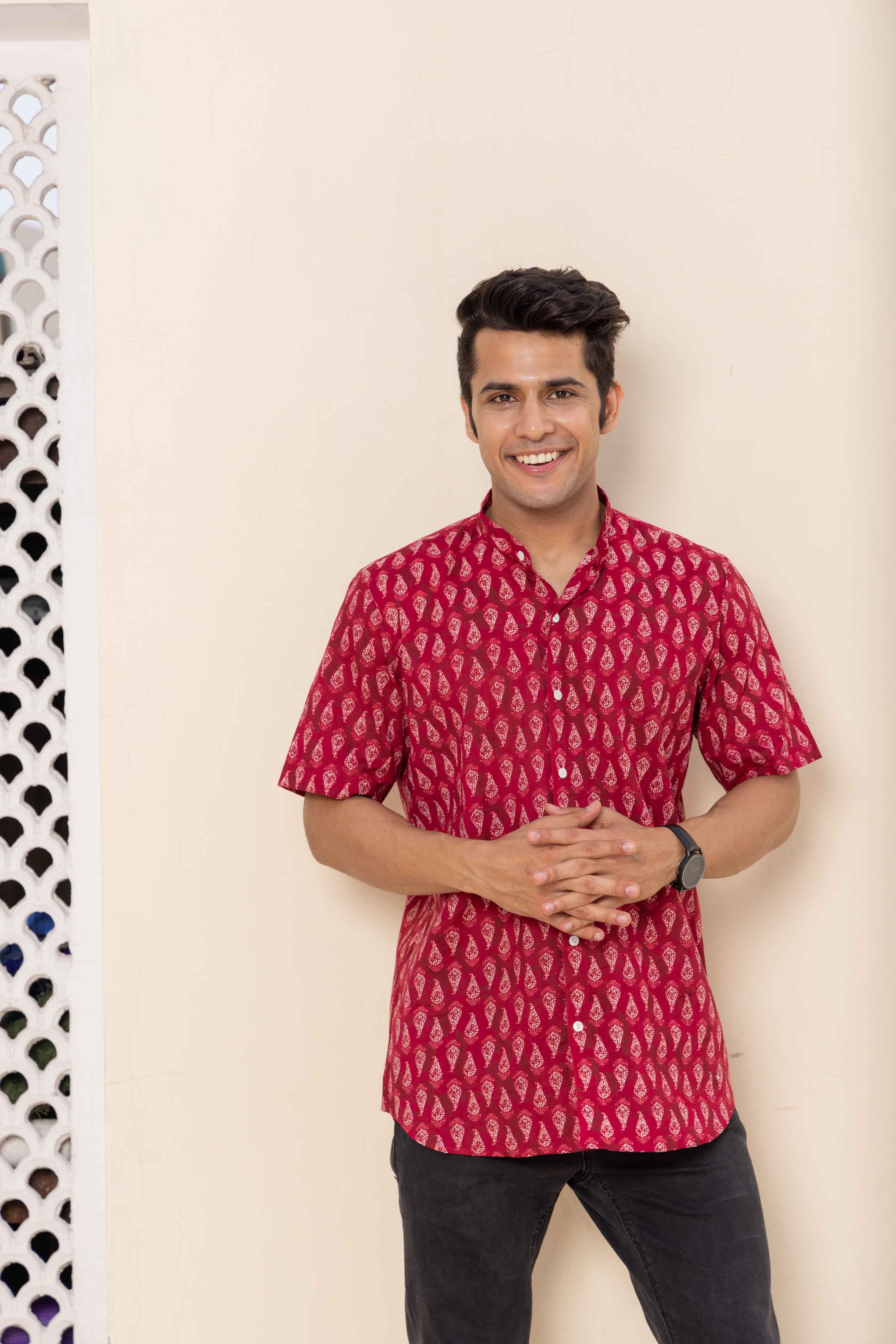 Motif Block Printed Shirt Kurta